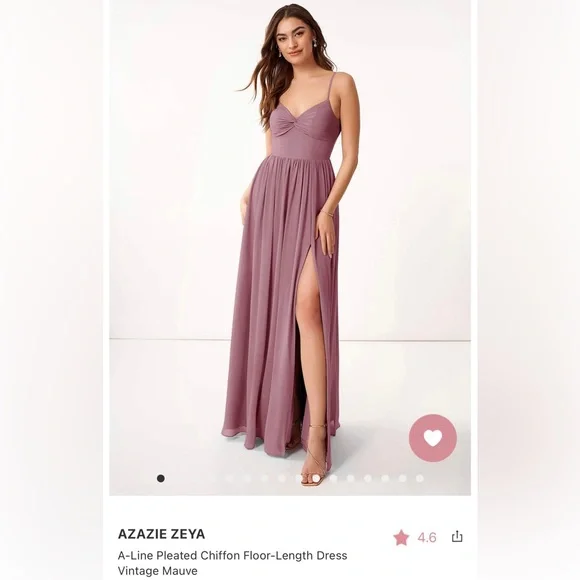 Azazie | Dresses | Vintage Mauve Zeya Azazie Bridesmaid Dress | Poshmark
